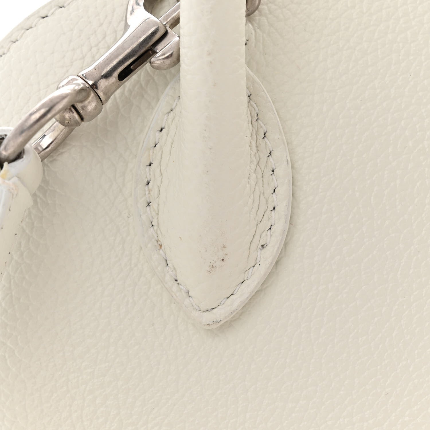 Balenciaga Grained Calfskin XXS Ville Top Handle Bag White Black 12 of 13