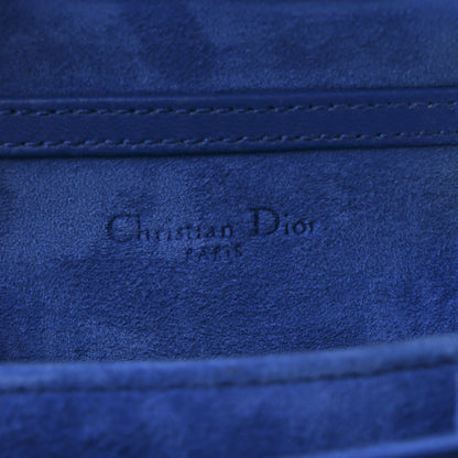Christian Dior Metallic Calfskin Studded Vertical Diorama Blue 7 of 14
