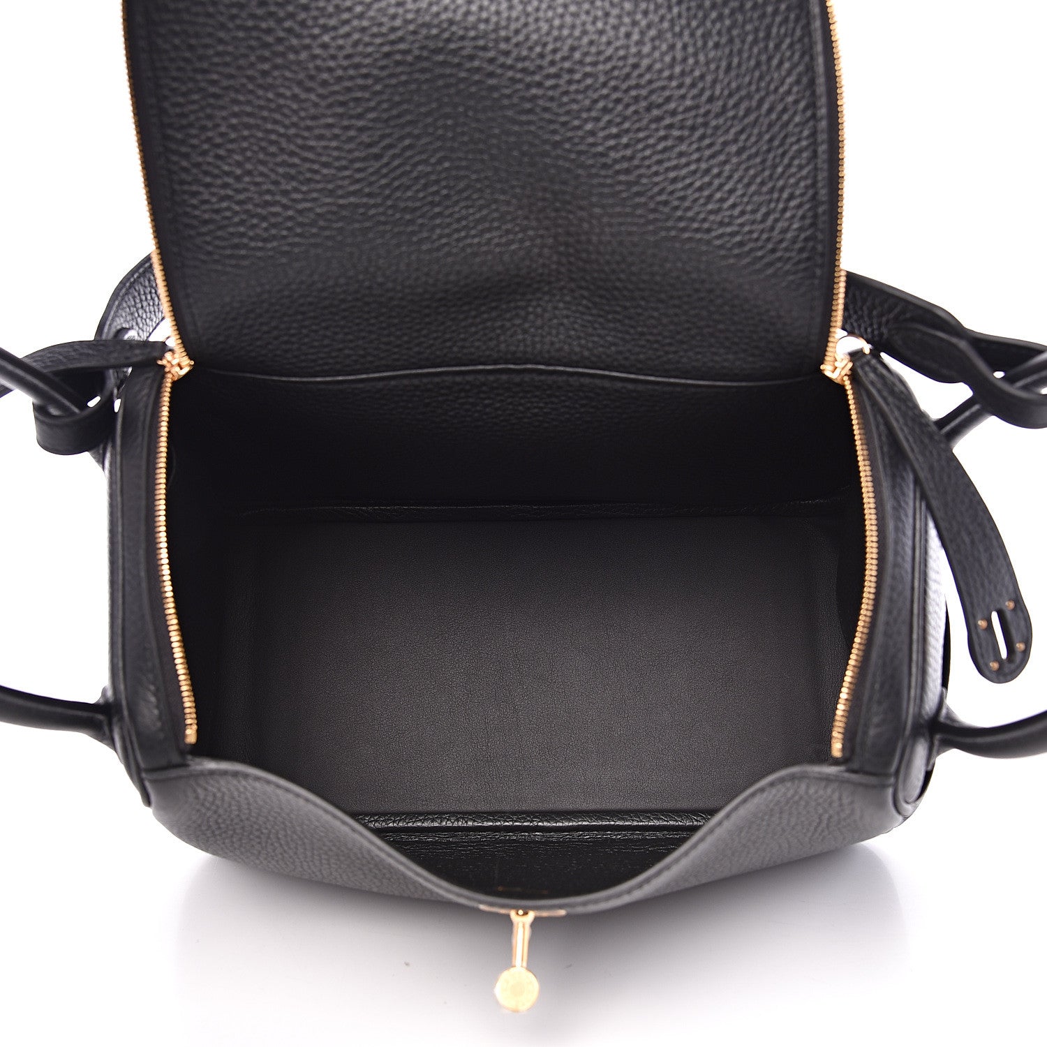 Hermes Taurillon Clemence Lindy 26 Black 4 of 8