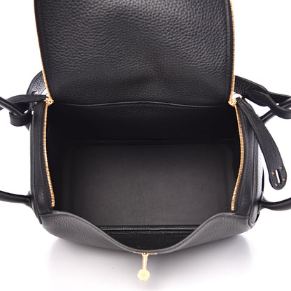 Hermes Taurillon Clemence Lindy 26 Black 4 of 8