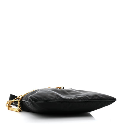 Prada Tessuto Nylon Saffiano Animalier Messenger Bag Black 4 of 10