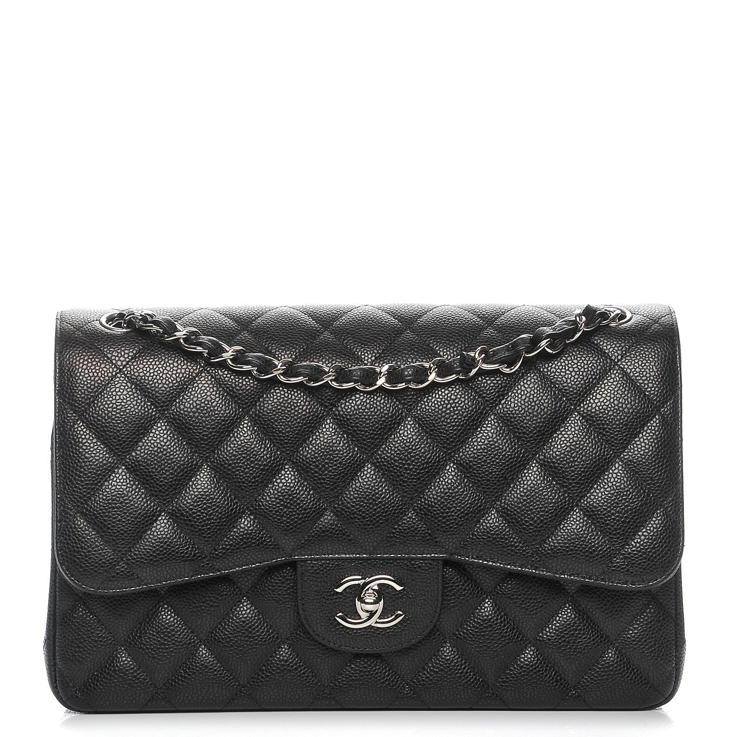 Chanel Caviar Quilted Jumbo Double Flap Black 1 of 7