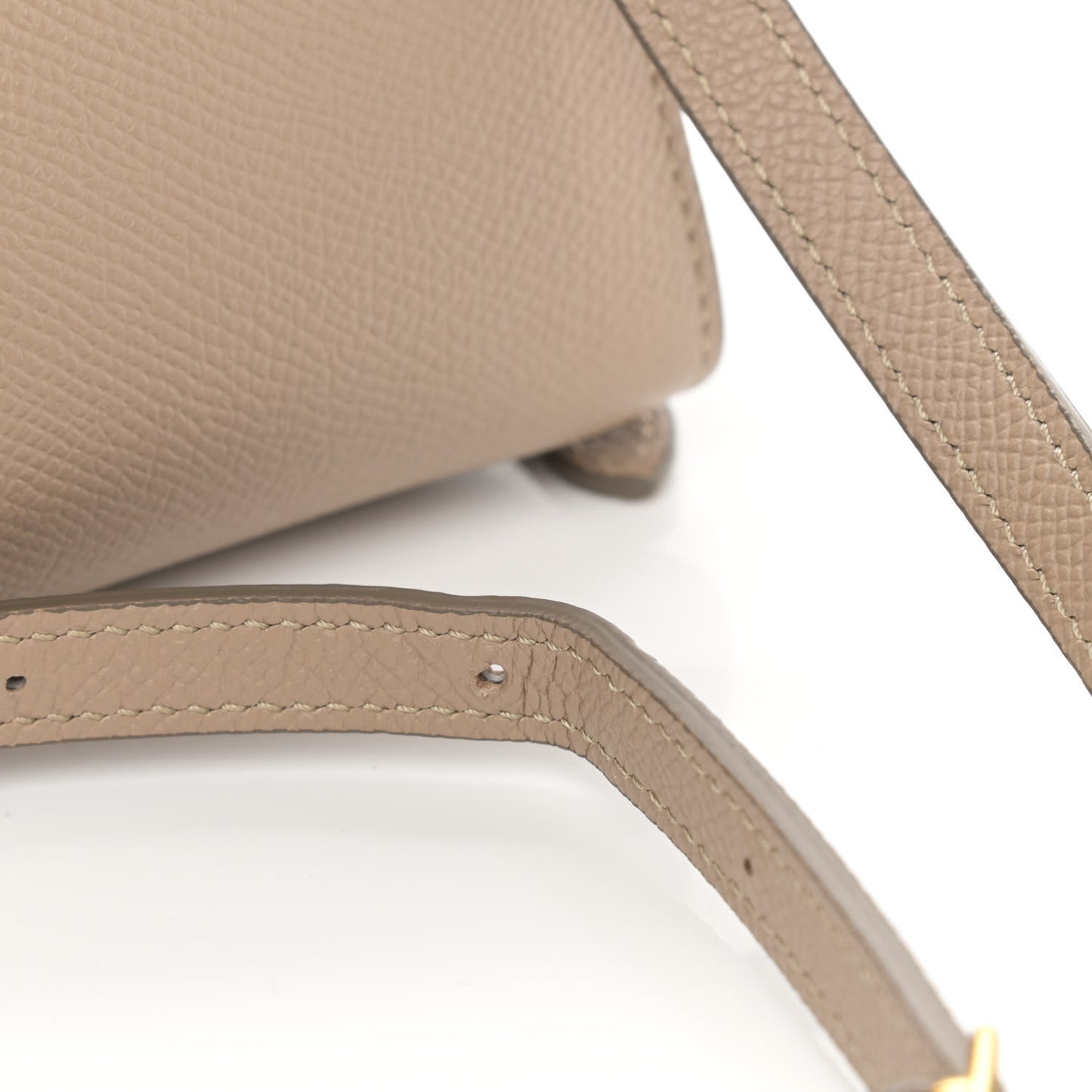 Grained Calfskin Nano Belt Bag Light Taupe