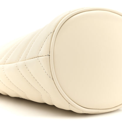 Gucci Calfskin Matelasse Mini GG Marmont 2.0 Bucket Bag White 9 of 9