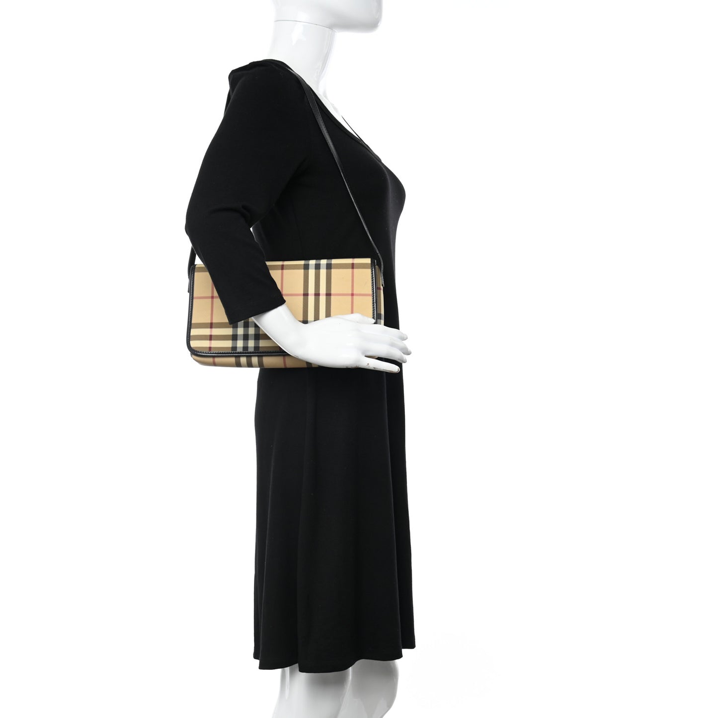 House Check Shoulder Bag Black