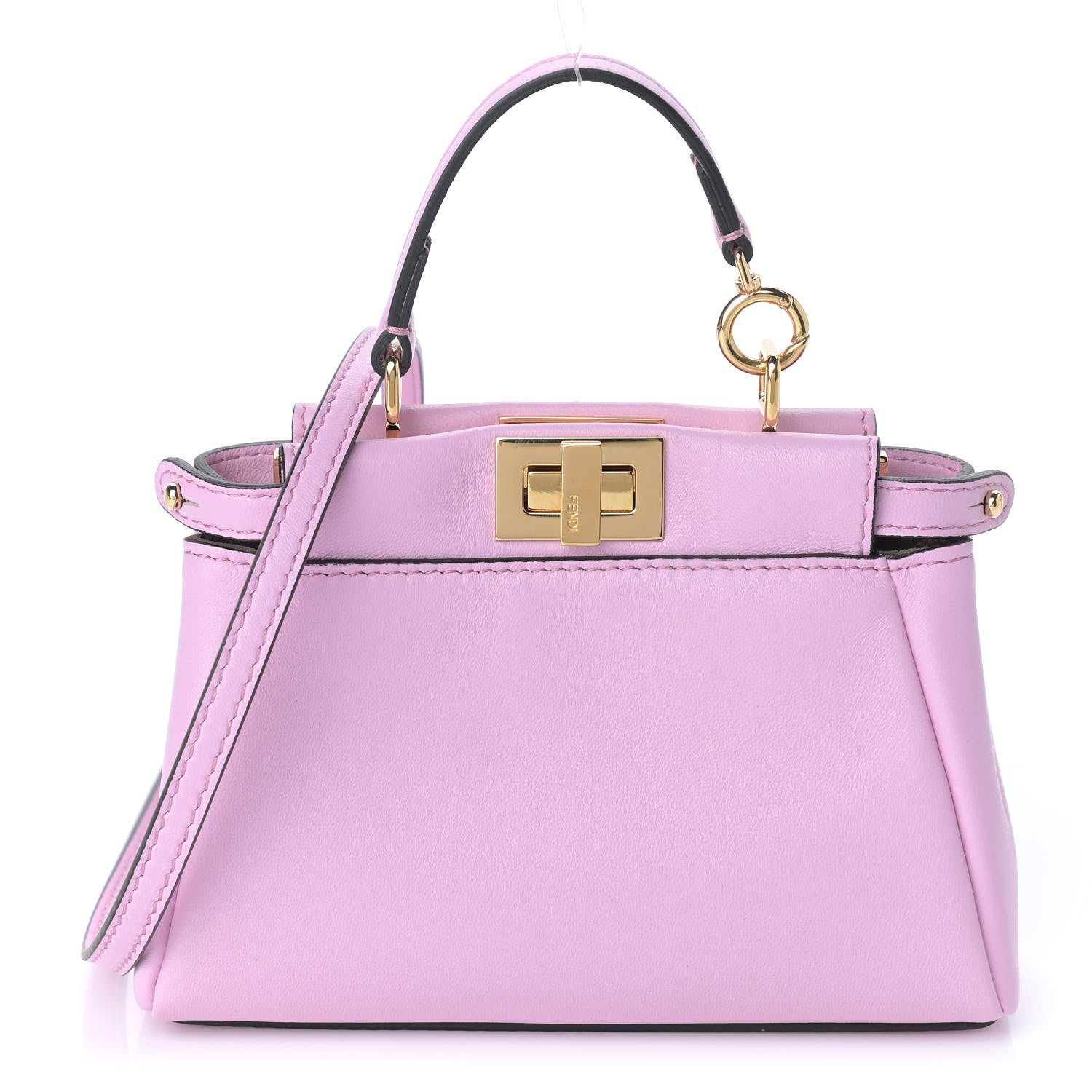 Fendi Shiny Nappa Micro Peekaboo Iconic Satchel Lavanda 1 of 10
