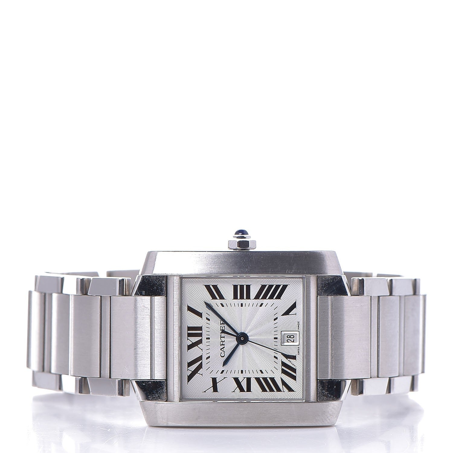 Cartier Stainless Steel 28mm Tank Francaise Automatic Watch 3 of 9