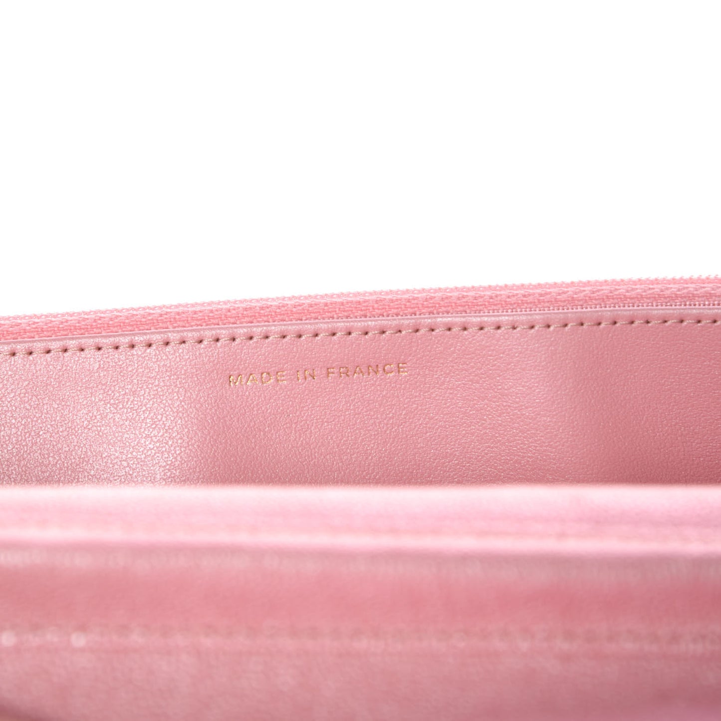 Iridescent Caviar Quilted Wallet on Chain WOC Rose Pink