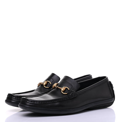 Gucci Calfskin Mens Horsebit Driver Loafers 7.5 Black 3 of 17
