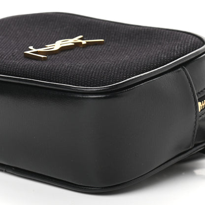 Saint Laurent Calfskin Canvas Monogram Lou Belt Bag Black 8 of 8