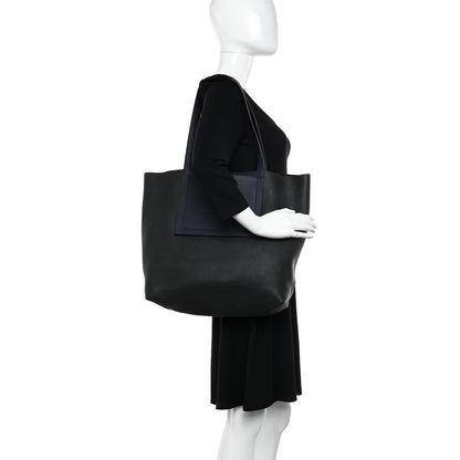 Hermes Taurillon Clemence Cabasellier 46 Black Navy Blue 2 of 10