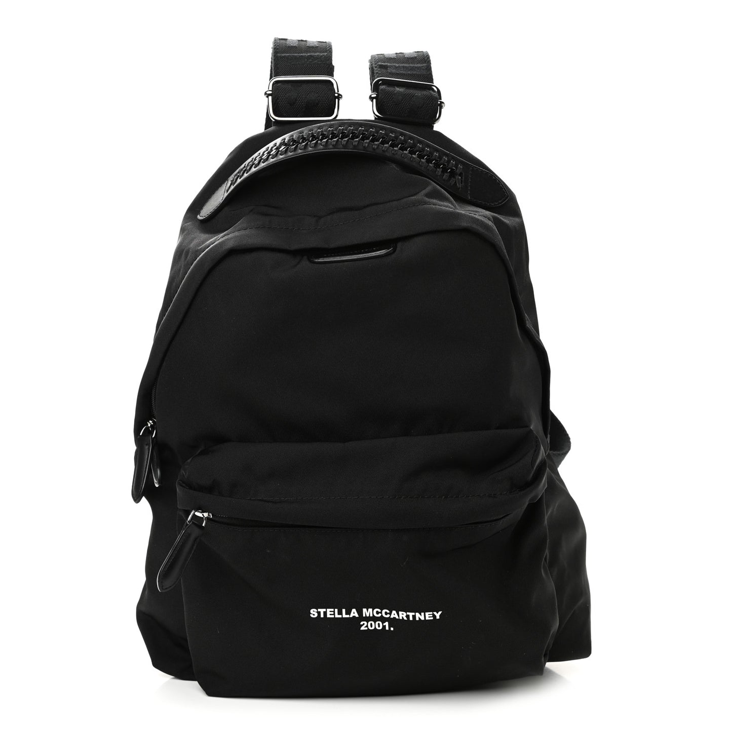 Nylon Falabella Logo Go Backpack Black White