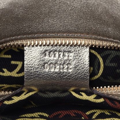 Gucci Metallic Calfskin Medium Britt Tassel Shoulder Bag Platinum 7 of 9