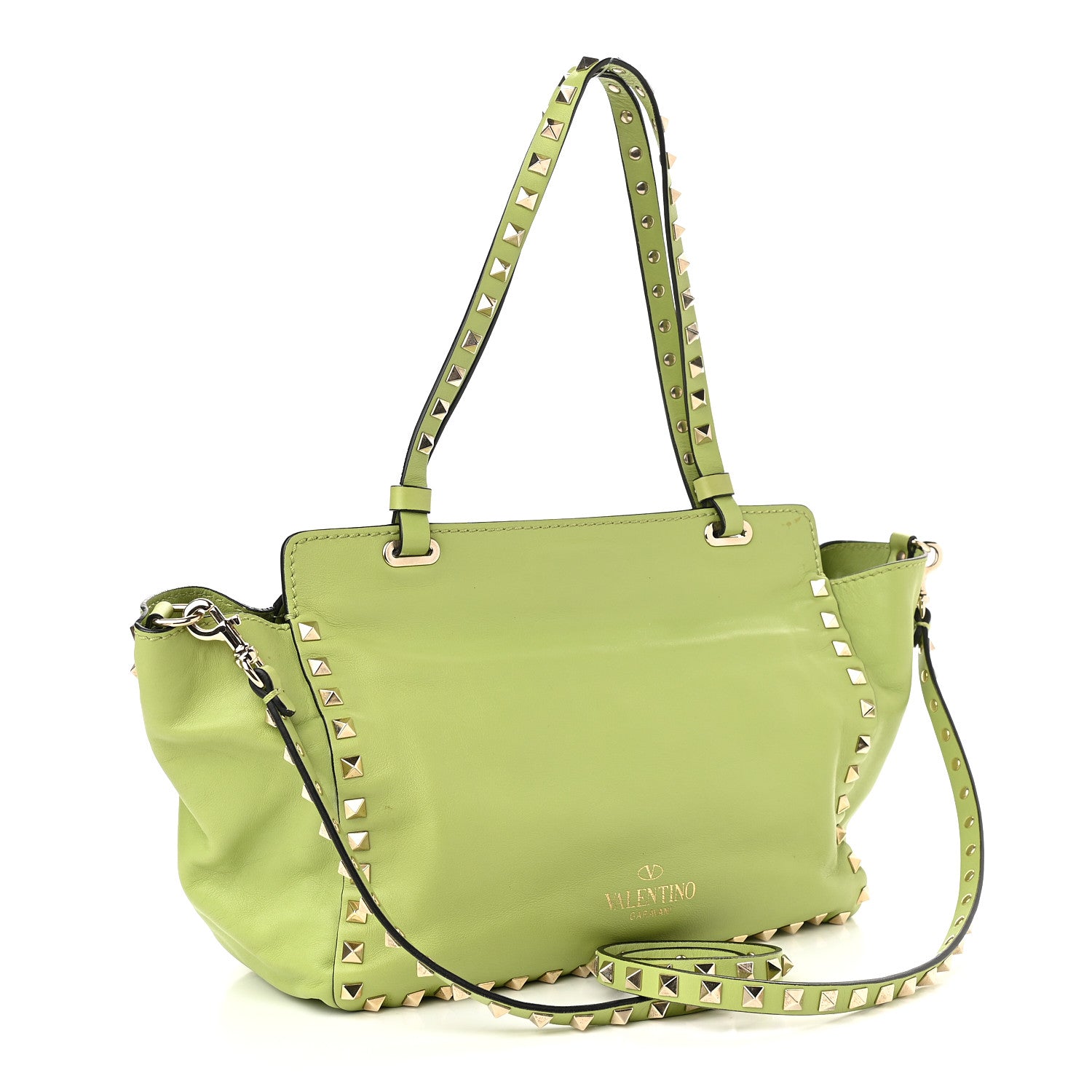 Valentino Garavani Vitello Small Rockstud Tote Apple 3 of 9