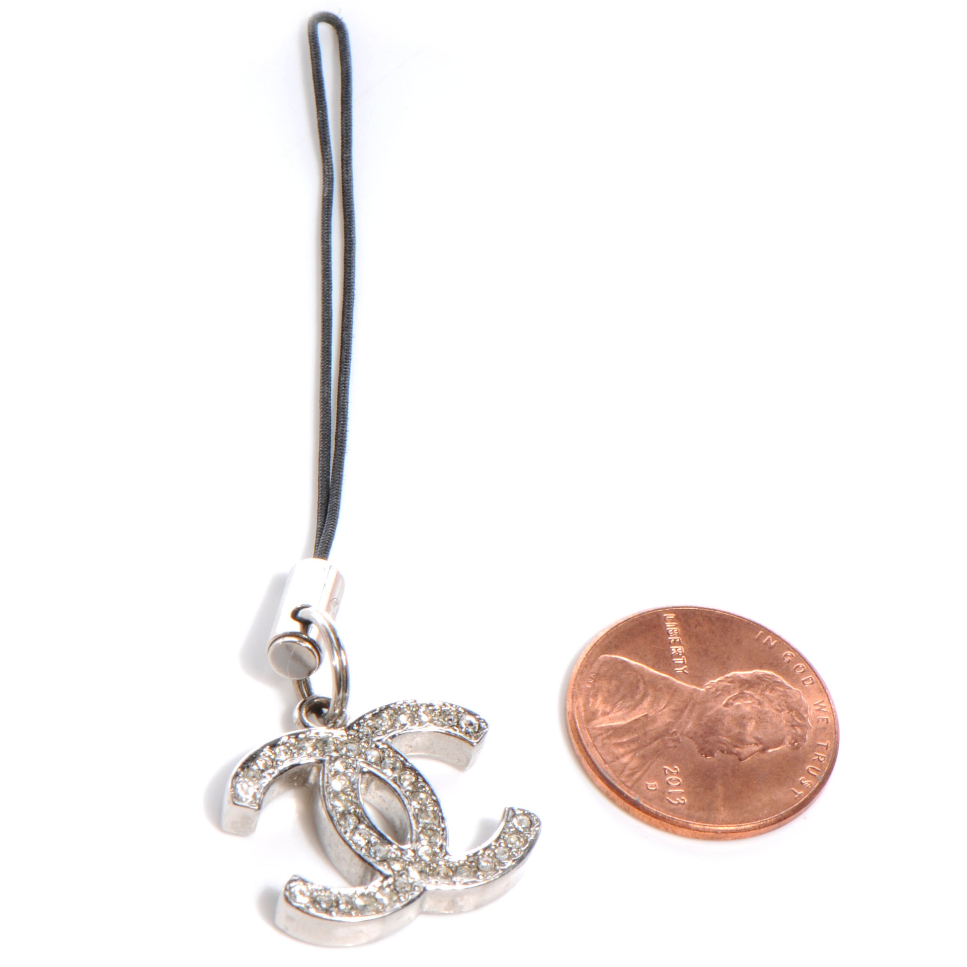 Chanel CC Crystal Phone Charm 2 of 4