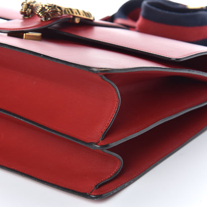 Gucci Moon Calfskin Web Large Dionysus Bamboo Top Handle Bag Hibiscus Red 6 of 13