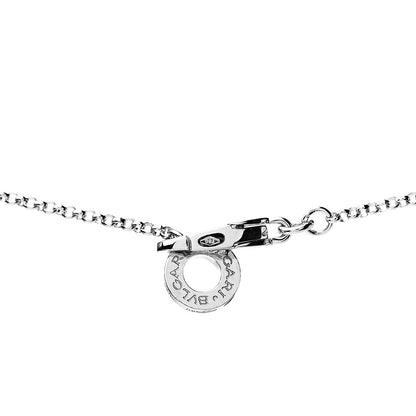 Bulgari 18K White Gold Diamond Small B.Zero1 Pave Pendant Necklace 4 of 5