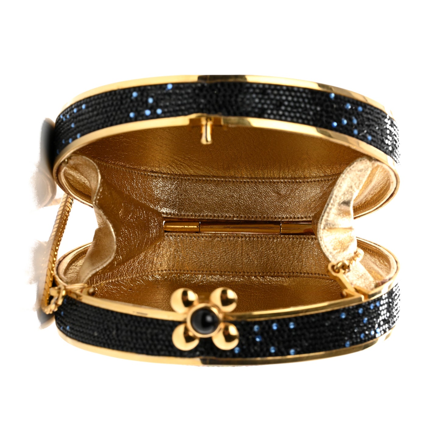 Swarovski Crystal Floral Miniaudiere Clutch