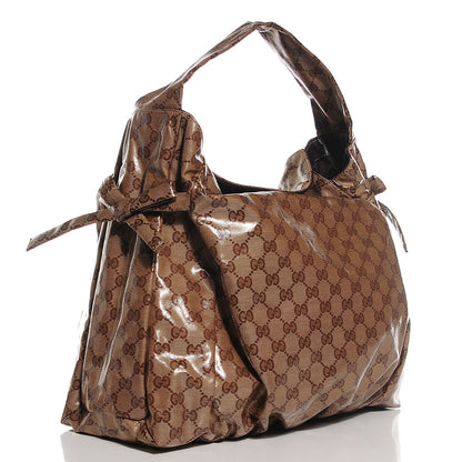 Gucci Crystal Monogram Medium Hysteria Tote Brown 3 of 9