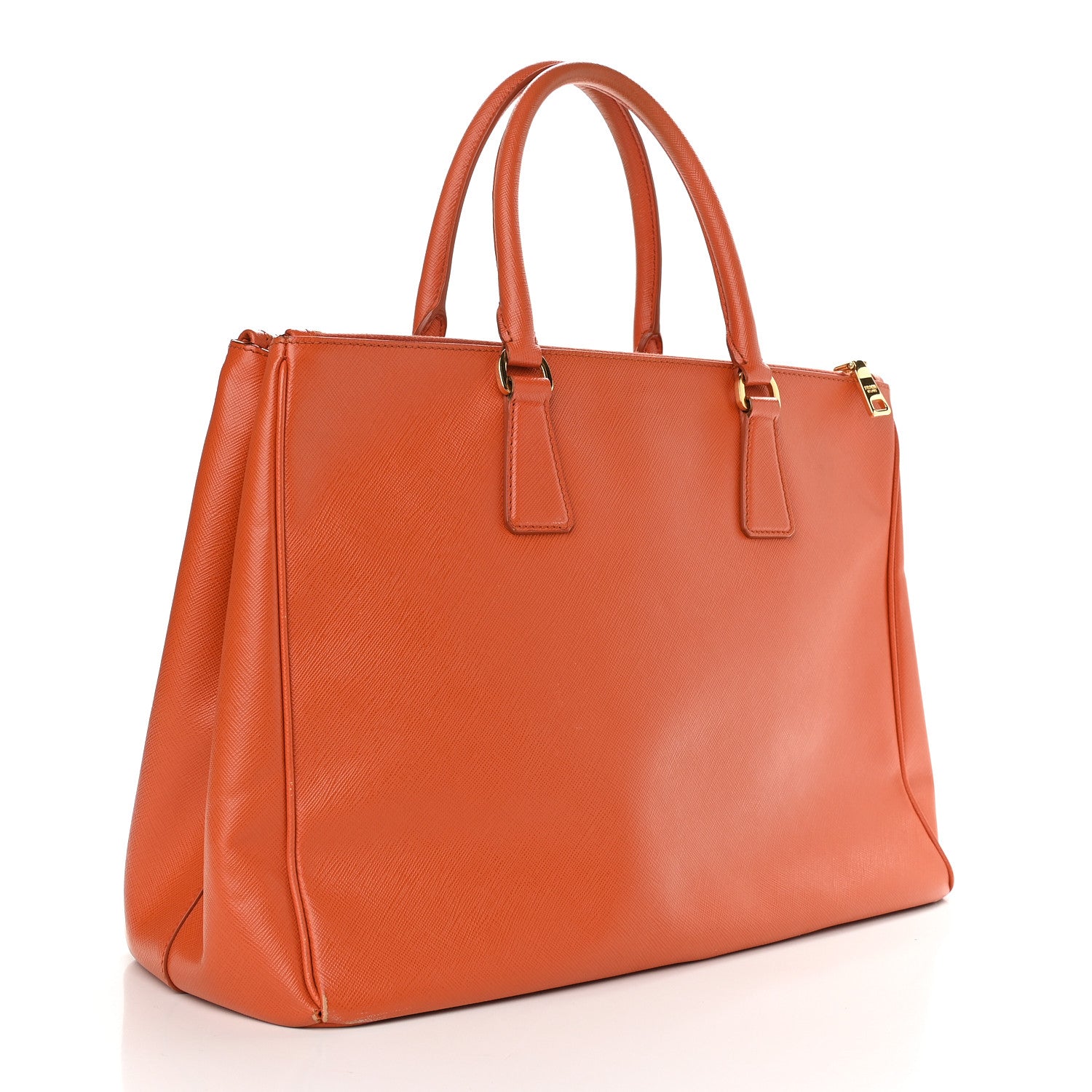 Prada Saffiano Large Galleria Double Zip Tote Papaya 2 of 14