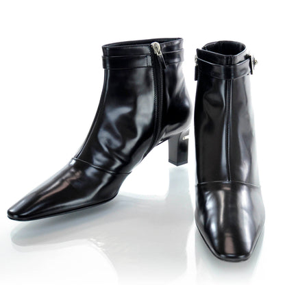 Louis Vuitton Veau Glace Ankle Boots 38.5 Black 1 of 9
