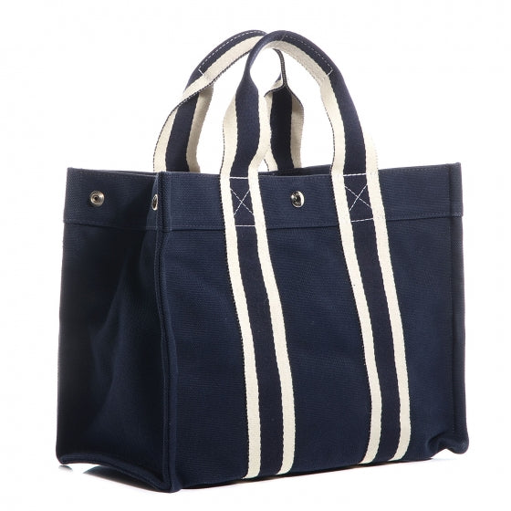 Cotton Canvas Fourre Tout PM Tote Navy