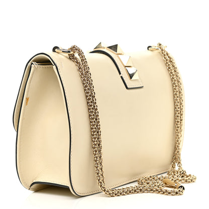 Valentino Garavani Vitello Medium Glam Lock Rockstud Flap Light Ivory 2 of 20