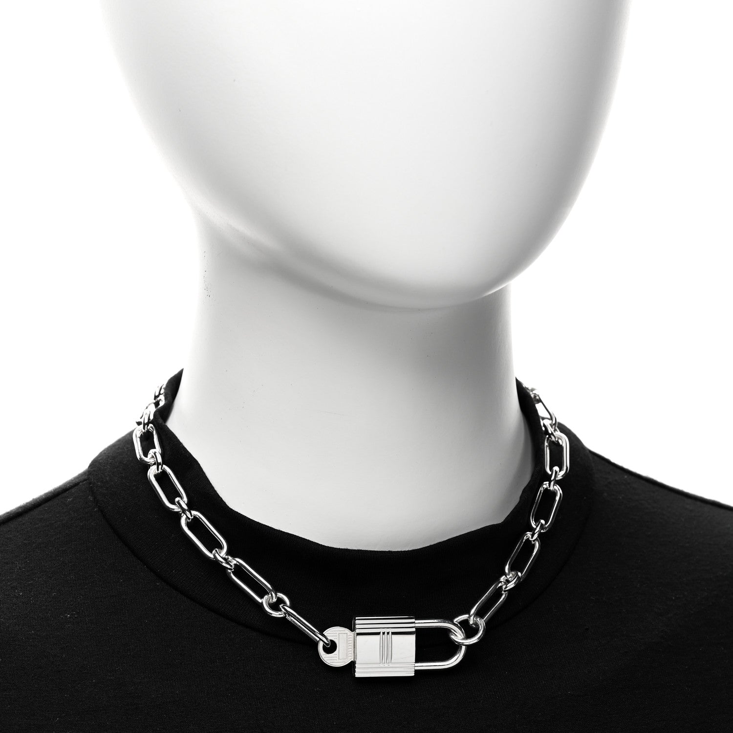 Hermes Sterling Silver Alpha Kelly Choker Necklace 2 of 5