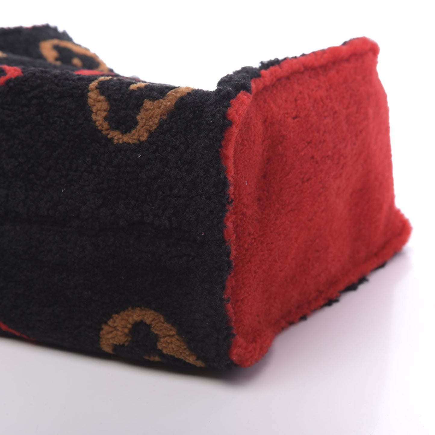 Shearling Monogram Giant Teddy Onthego GM Black Red