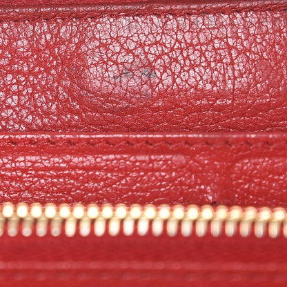 Miu Miu Grained Calfskin Zip Around Wallet Rosso 10 of 14