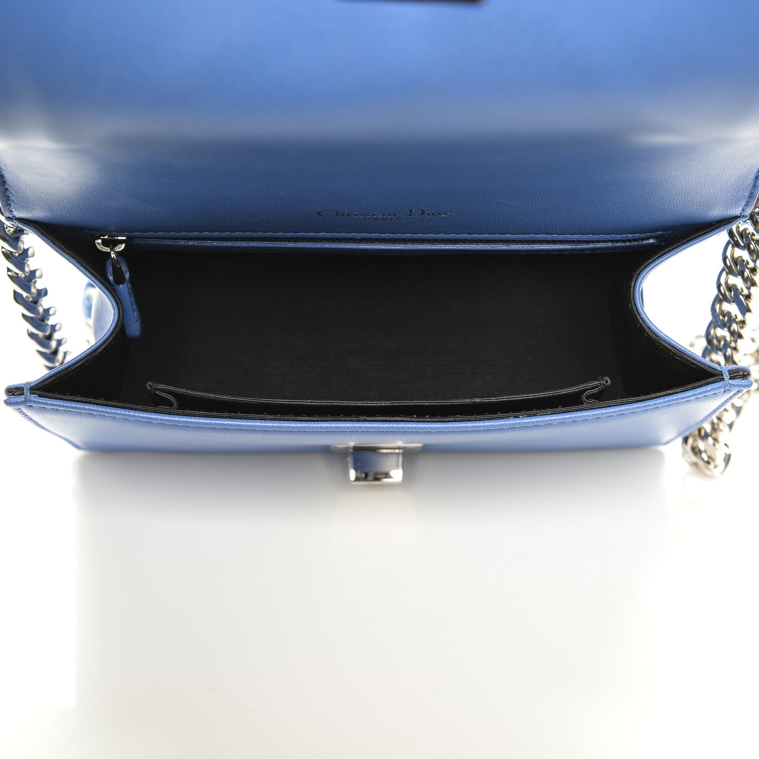 Christian Dior Lambskin Medium Diorama Flap Bag Blue 11 of 12