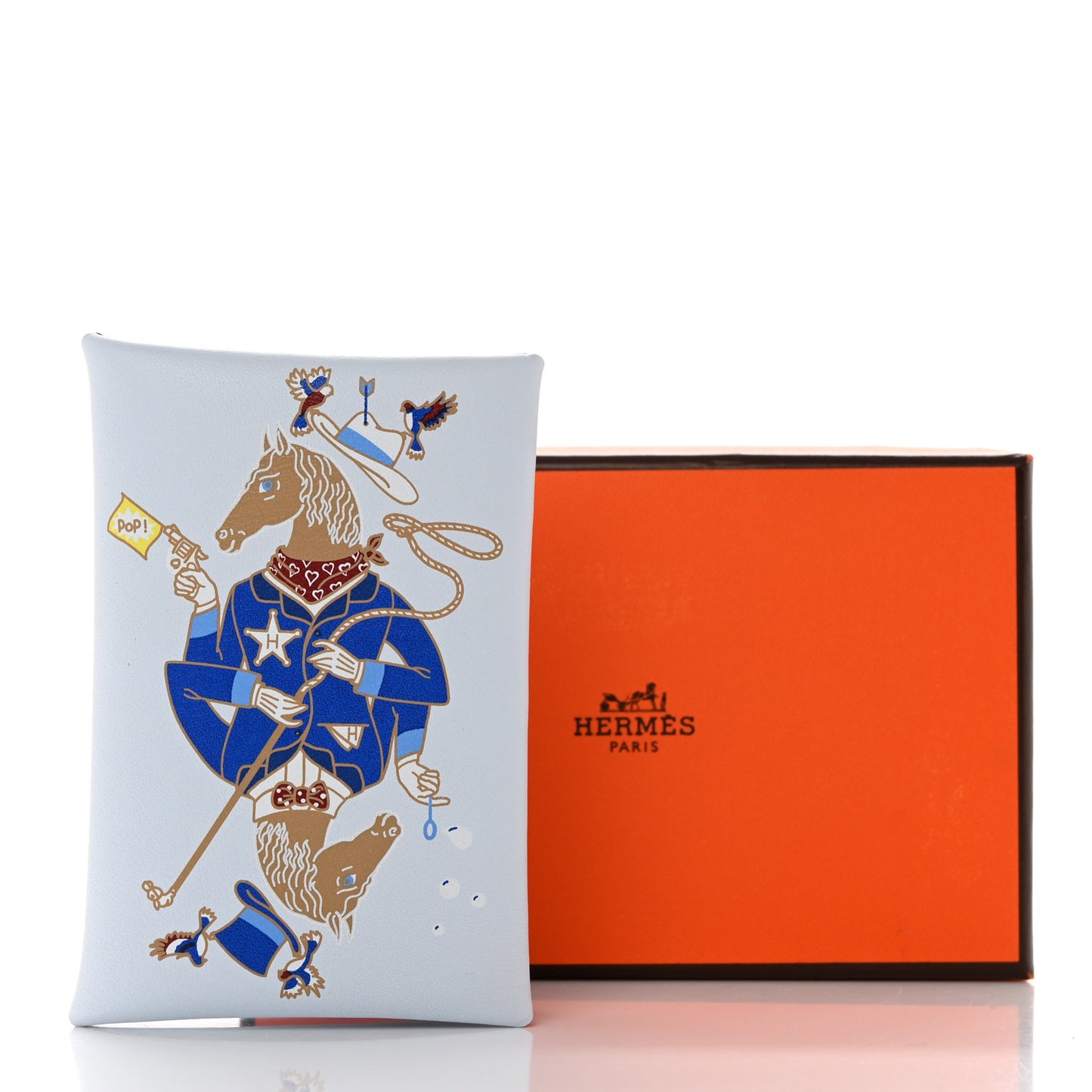 Swift Printed Calvi Card Case Bleu Brume