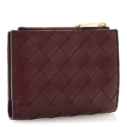 Bottega Veneta Nappa Intrecciato Small Bi-Fold Zip Wallet Barolo 3 of 10