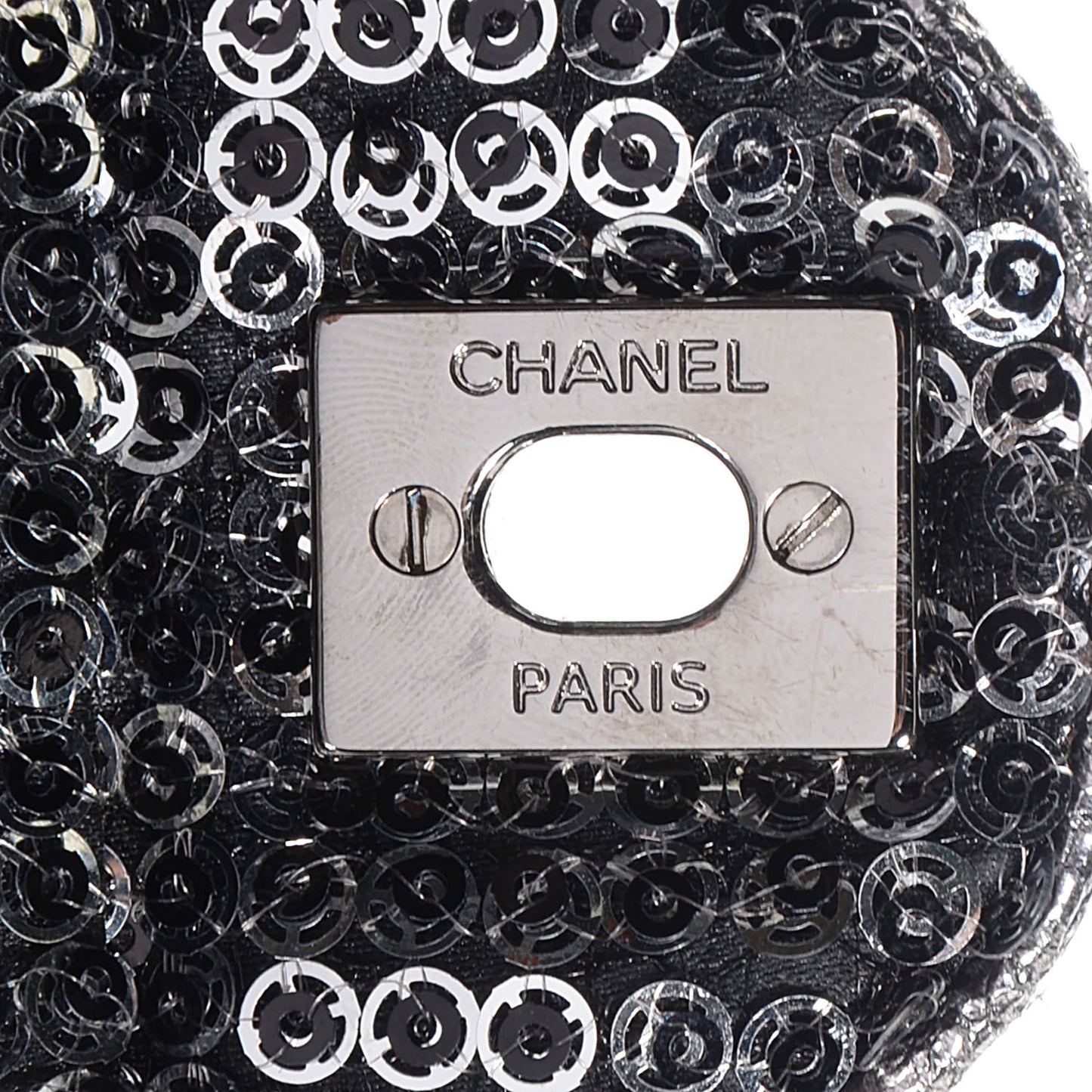 Sequin East West Flap Dark Silver