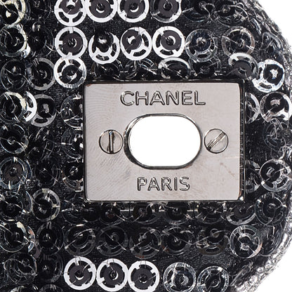 Chanel Sequin East West Flap Dark Silver 6 of 8