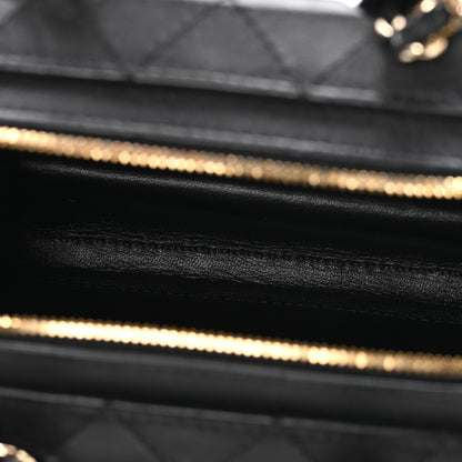 Chanel Calfskin Quilted Small Studded Square Vanity Case Black 5 of 10