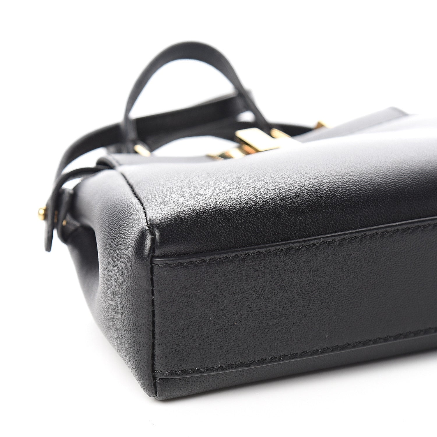 Fendi Nappa Micro Peekaboo Iconic Satchel Black 4 of 9