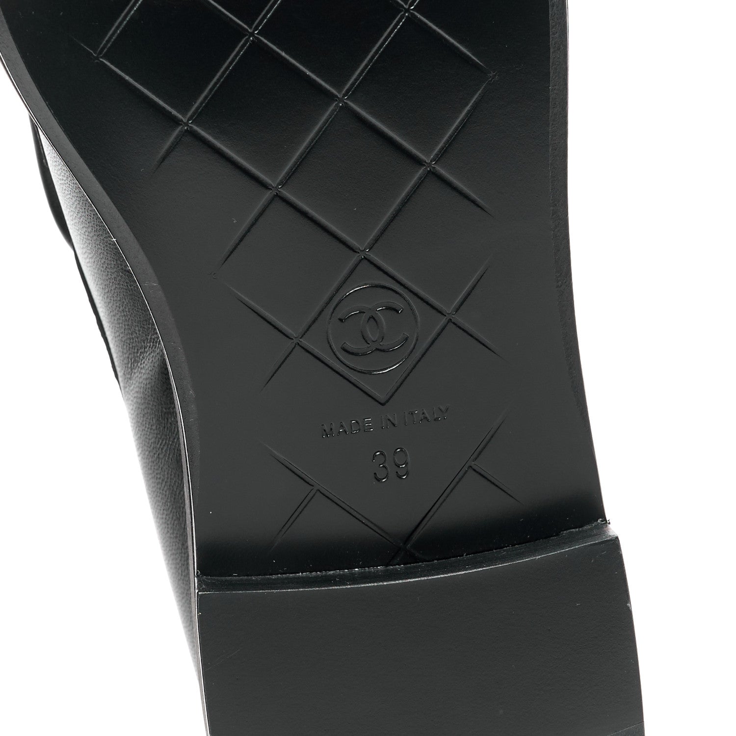 Chanel Lambskin Quilted CC Turnlock Loafers 38.5 Black 6 of 10