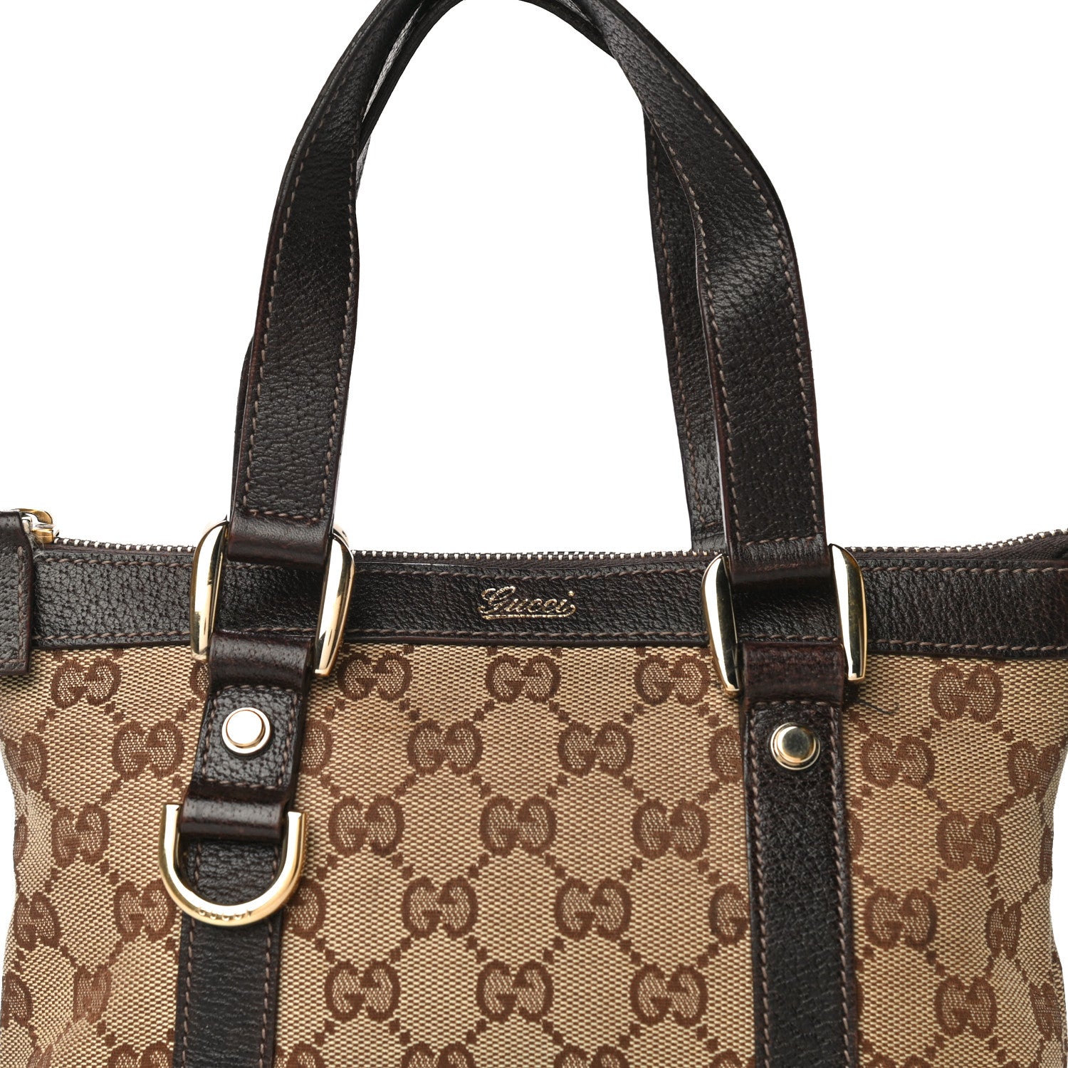 Gucci Monogram Small Abbey Tote Dark Brown 8 of 33