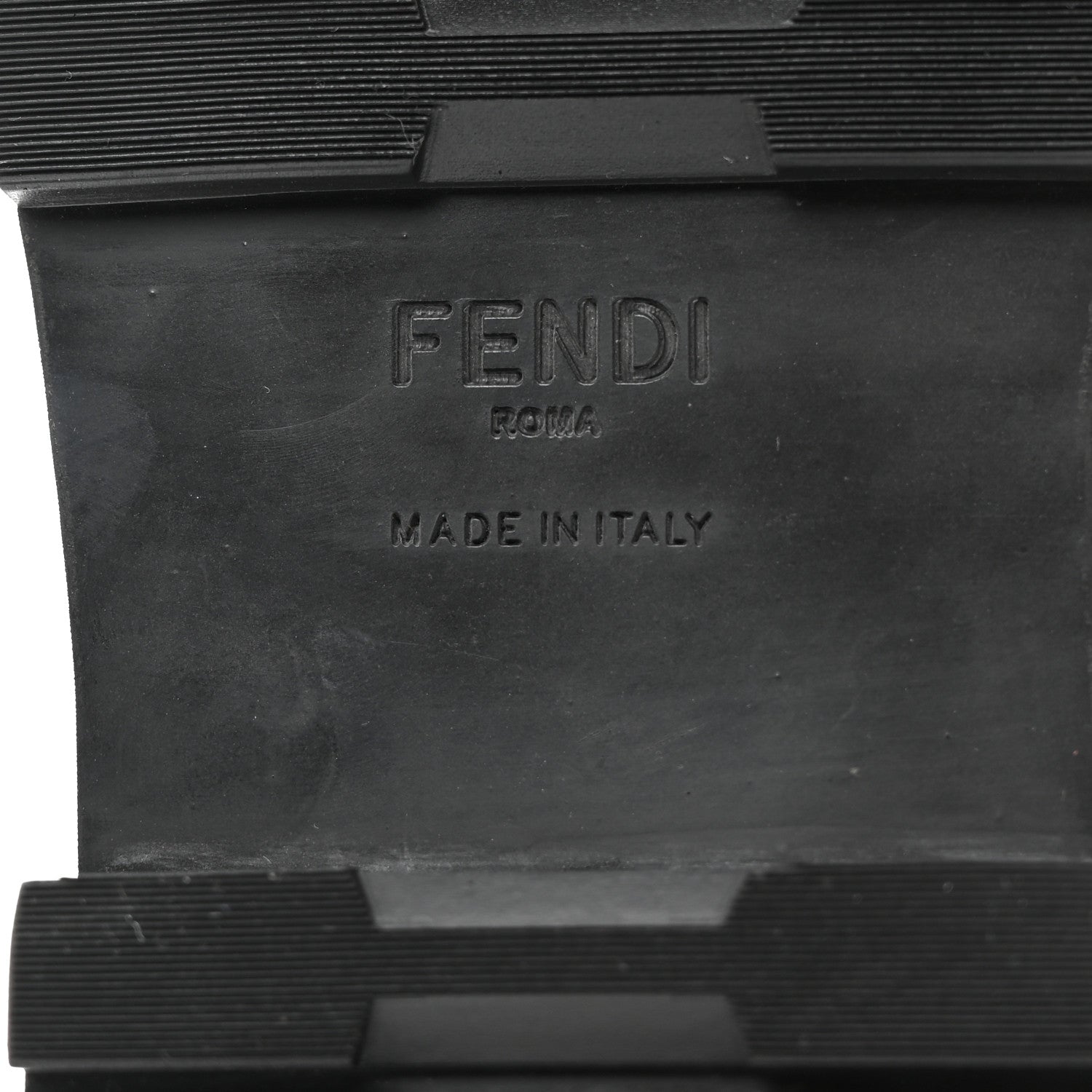 Fendi Calfskin FF Mens Lug Sole Loafers 7 Maya Black Moro 8 of 11
