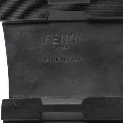 Fendi Calfskin FF Mens Lug Sole Loafers 7 Maya Black Moro 8 of 11