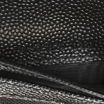 Saint Laurent Grain De Poudre Matelasse Chevron Monogram Zipped Card Case Black 8 of 9