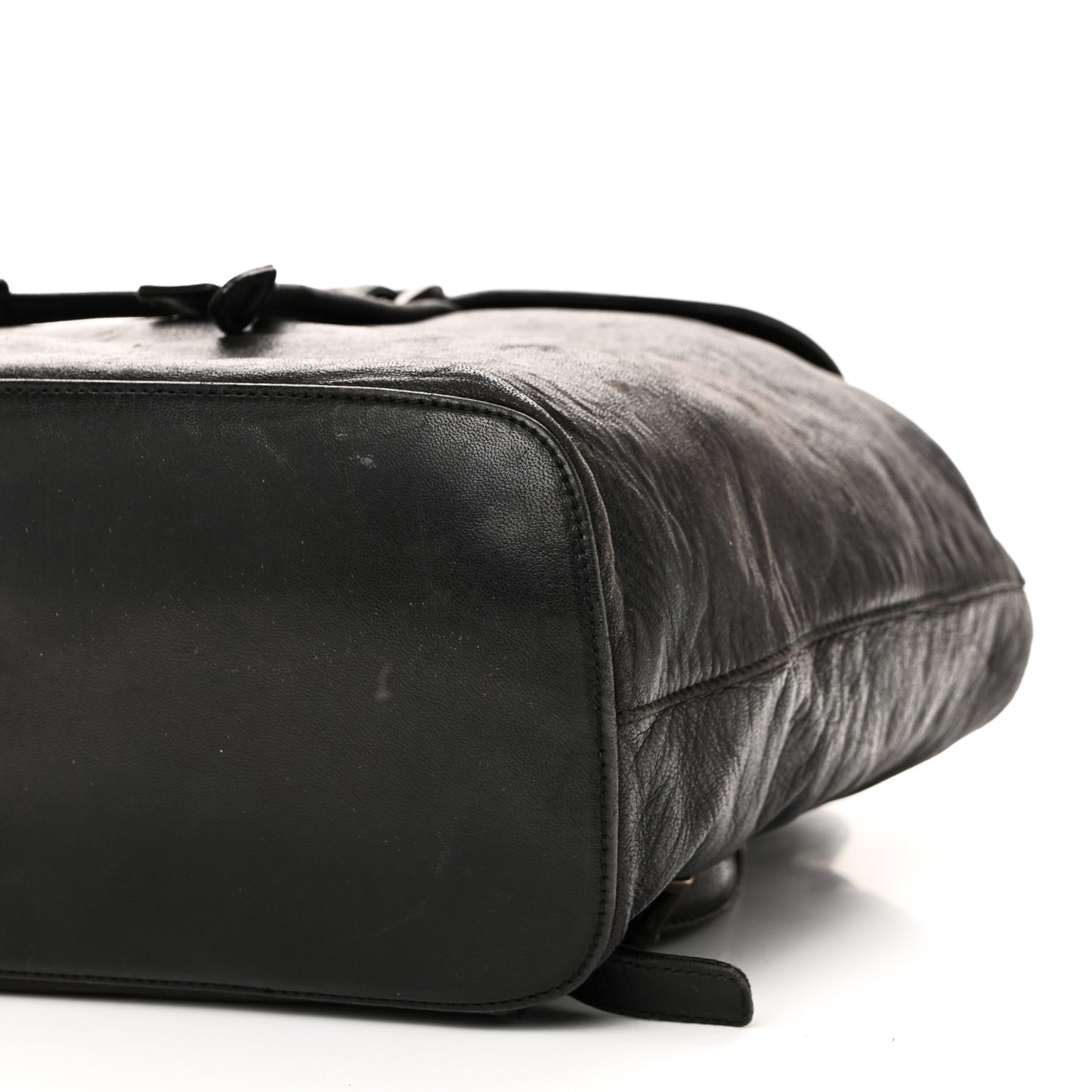 Soft Calfskin Cinch Backpack Black