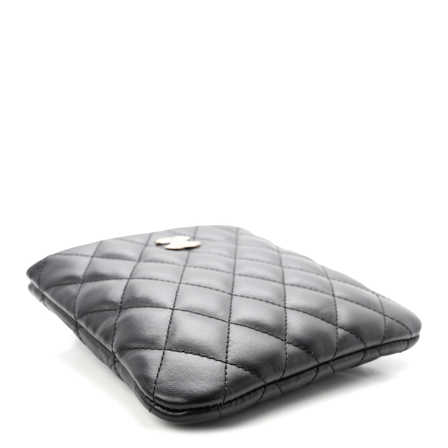 Lambskin Quilted Uniform Crossbody Bag Black