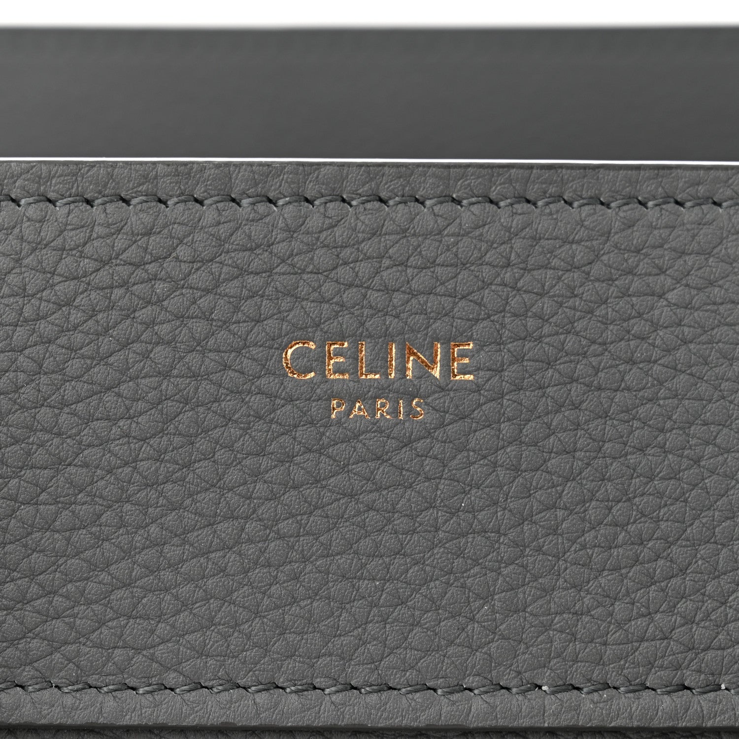Celine Baby Drummed Calfskin Micro Luggage Kohl 6 of 11