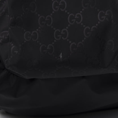 Gucci Nylon Monogram Medium Light Double Buckle Backpack Black 10 of 10