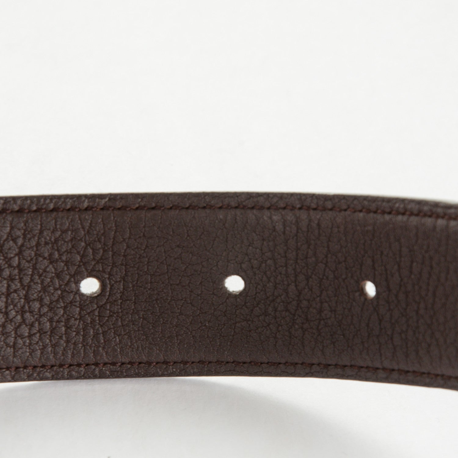 Hermes Box Togo 32mm H Belt 80 Black Chocolate 3 of 10