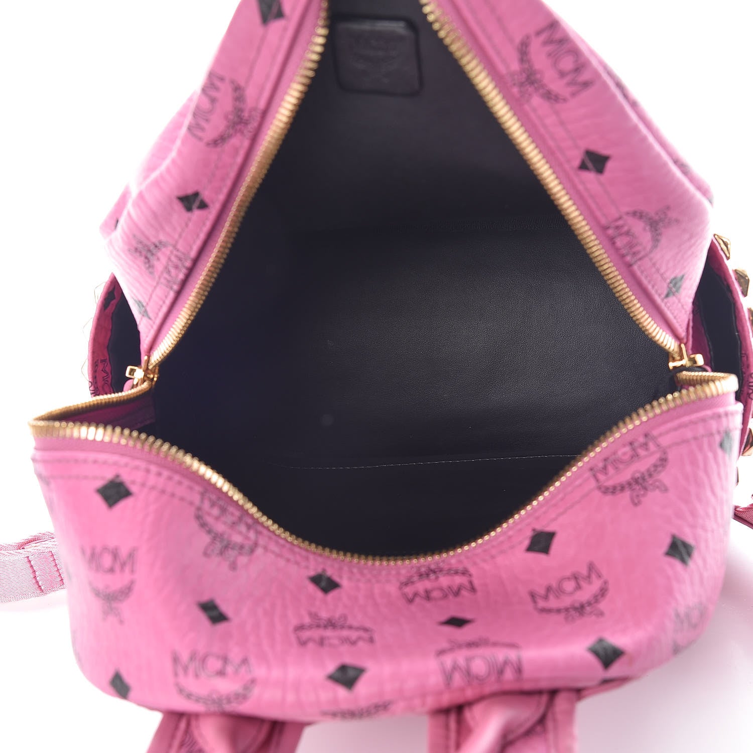 MCM Visetos Small Side Stud Stark Backpack Pink 7 of 10