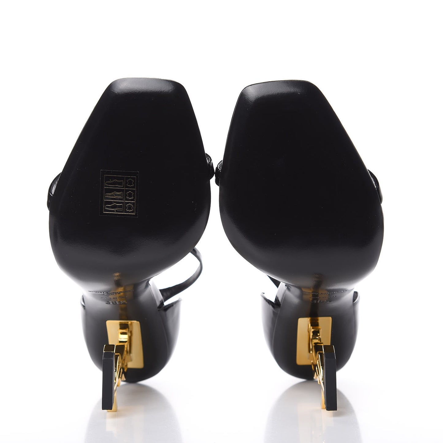 Patent Calfskin Opyum Sandals 38.5 Black