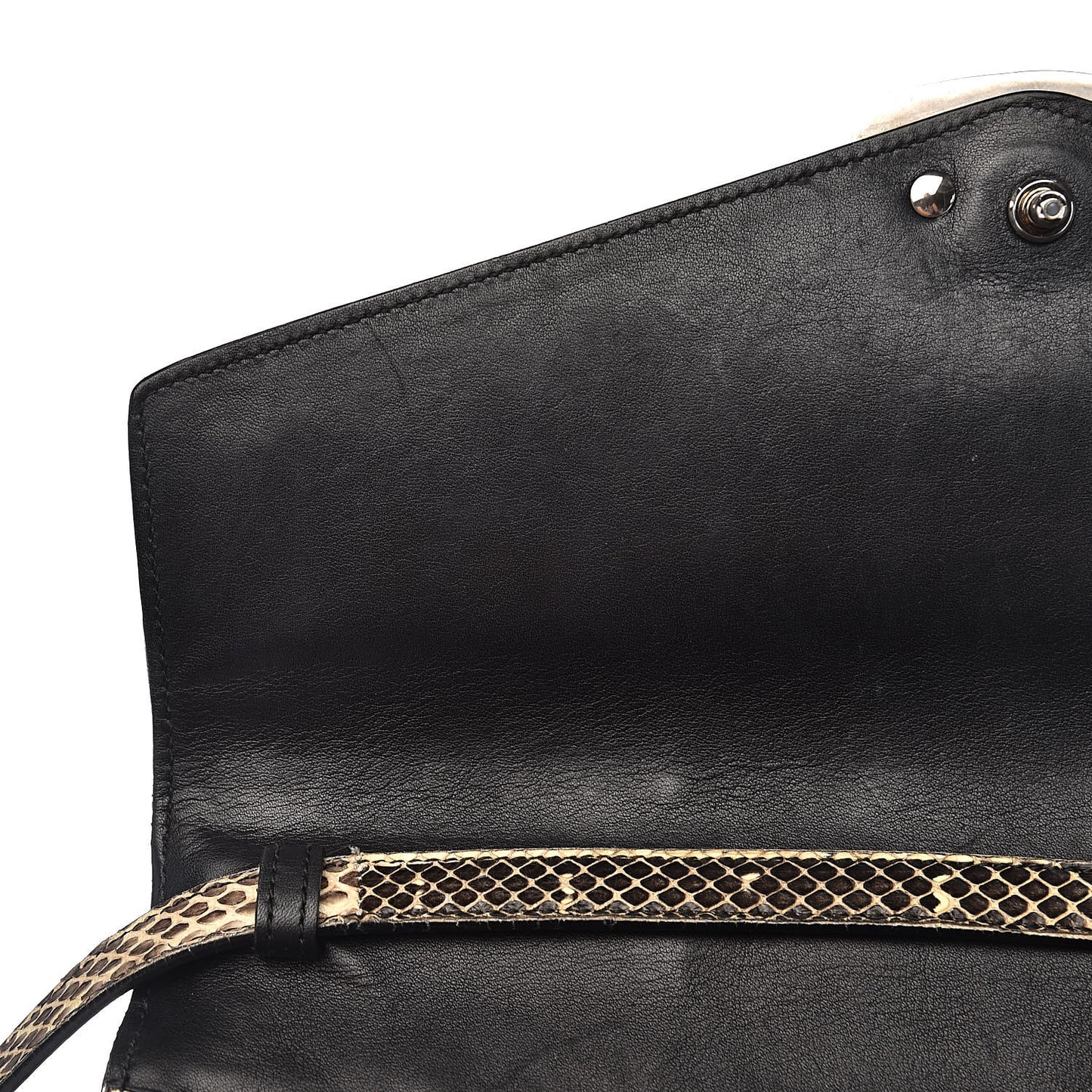 Snakeskin Small Lilith Top Handle Bag Beige